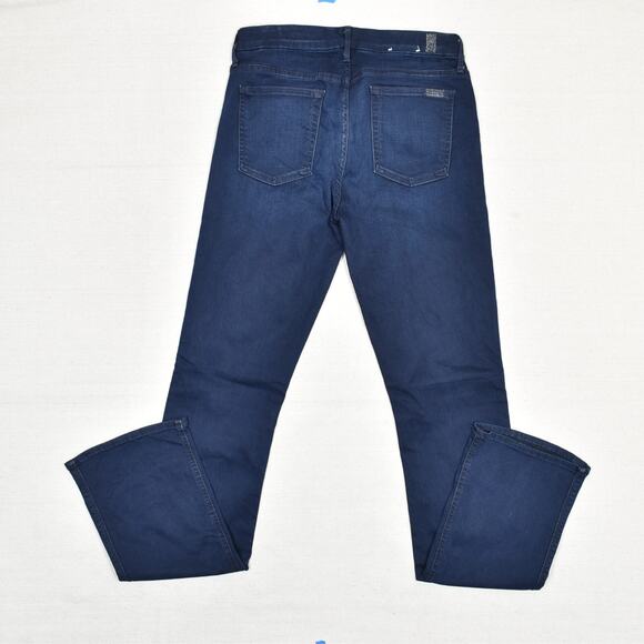7 For All Mankind Women's Jeans Cotton Blend Blue Size 29x34 Skinny Boot Zip - Picture 2 of 8